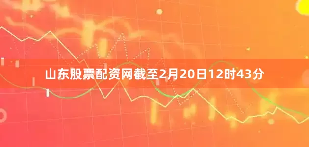 山东股票配资网截至2月20日12时43分